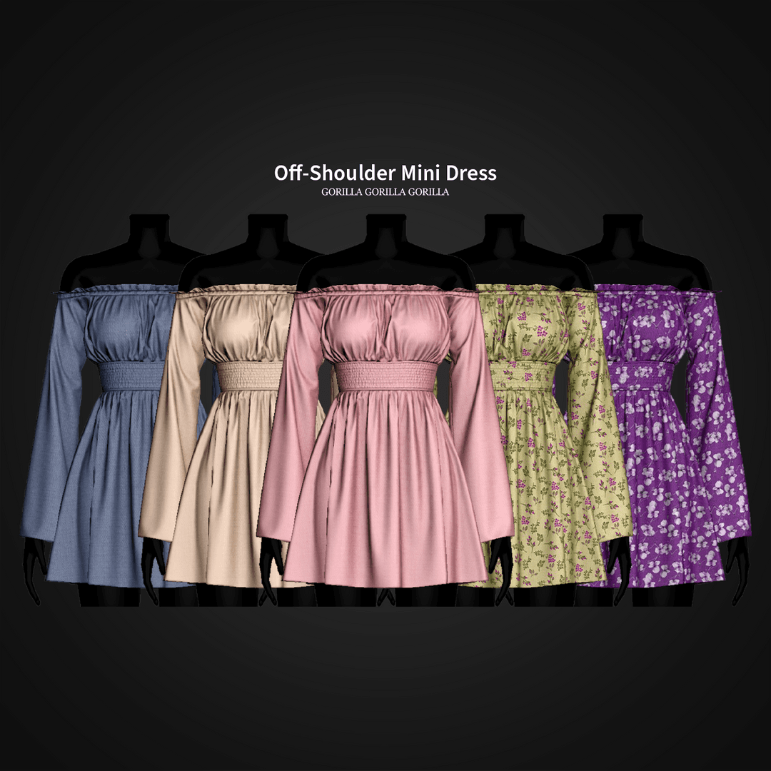 Платье Off-Shoulder Mini Dress